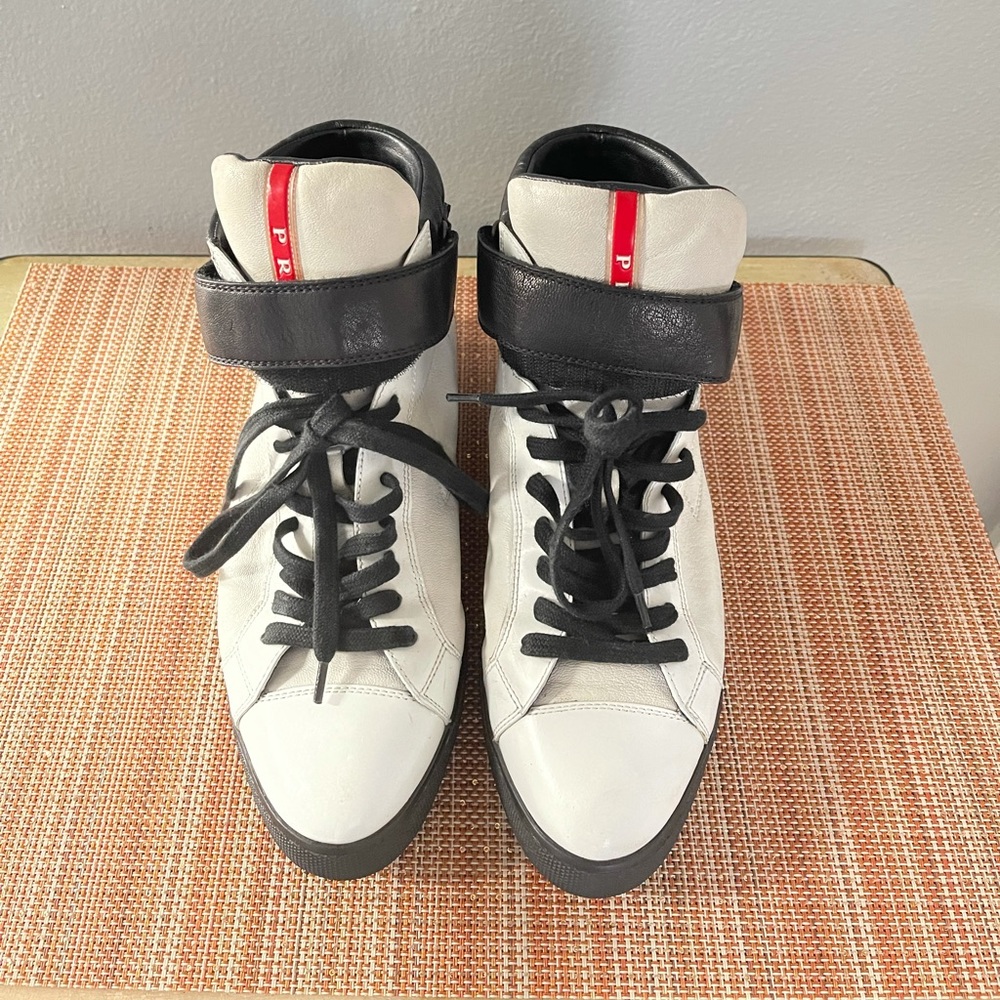 AUTHENTIC PRADA FANTASTIC PRICE!DON’T MISS OUT ON HIGH TOP SNEAKERS!!